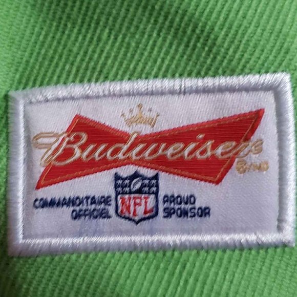 Vintage Seattle Seahawks Budweiser Promo Snapback Hat Cap casquette Green - Picture 6 of 6
